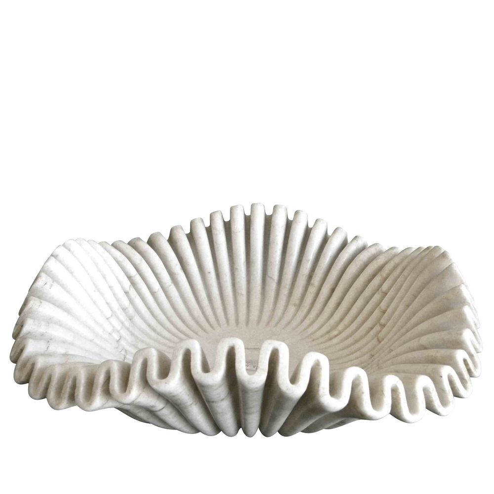 Lehriya Marble Bowl in White - Large - Notbrand