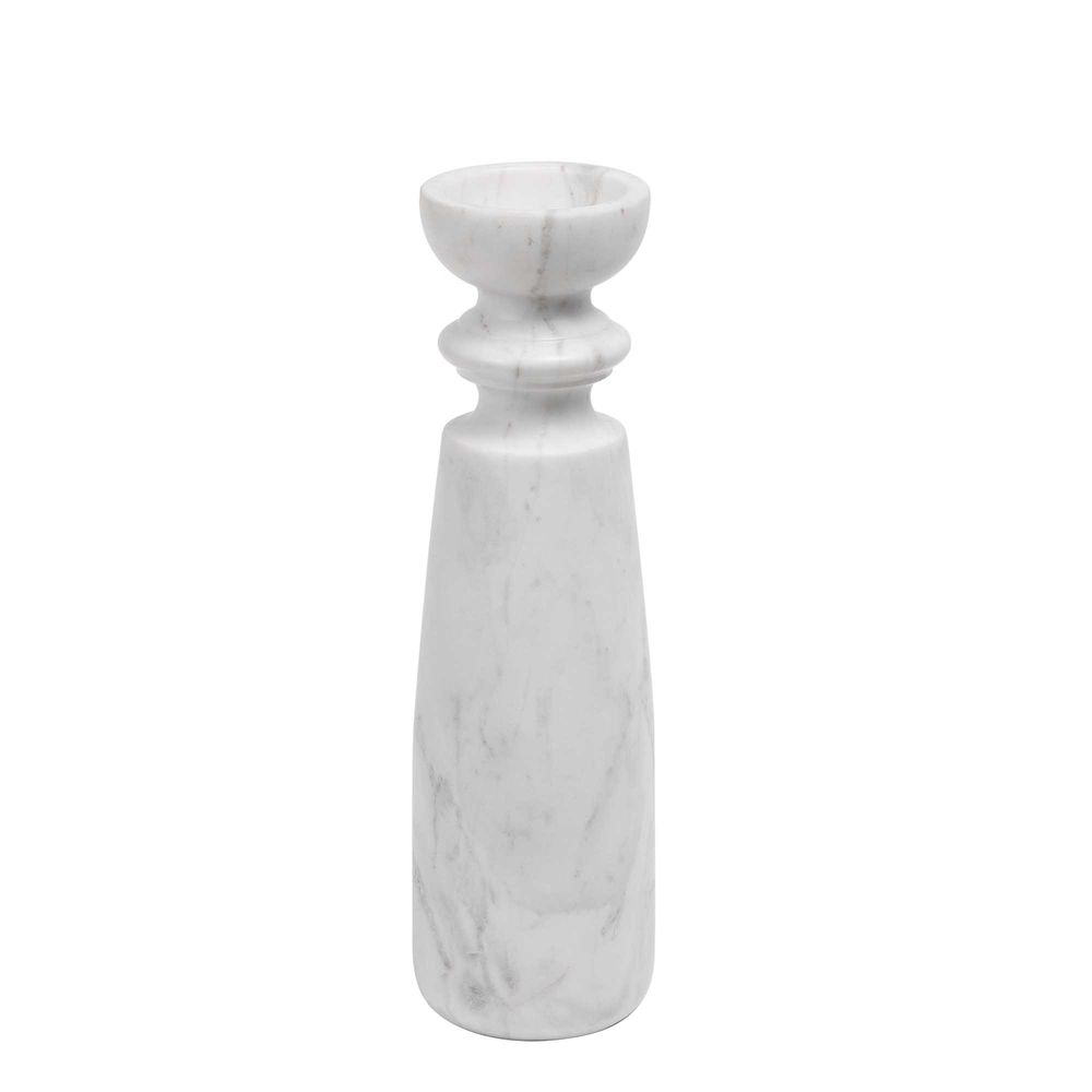 Marble Candle Stick White - Large - Notbrand