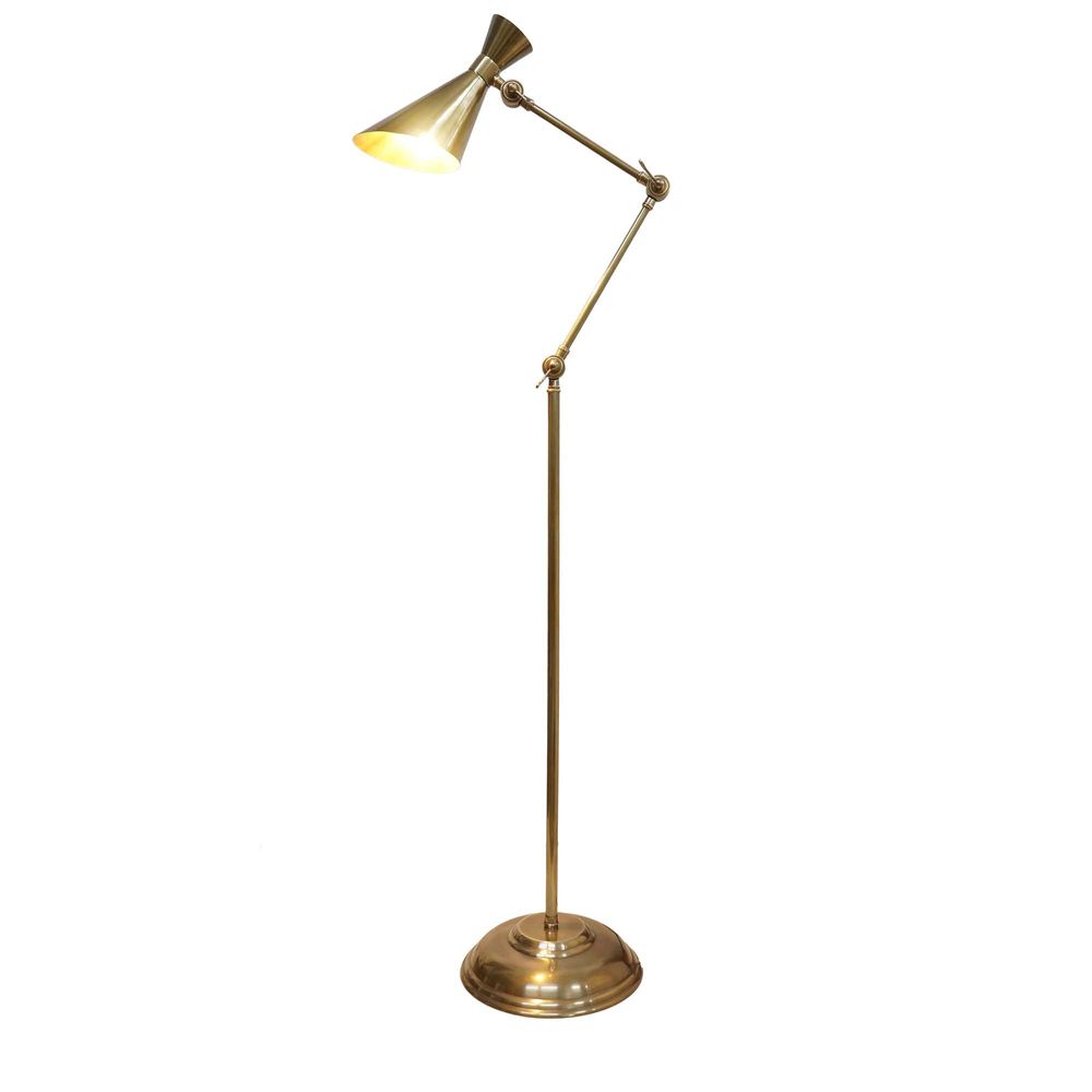 Grasshopper Floor Lamp - Antique Brass - Notbrand
