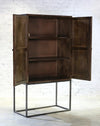 Elison Bone Inlay Bar Cabinet Cube Design Mahogany - Notbrand