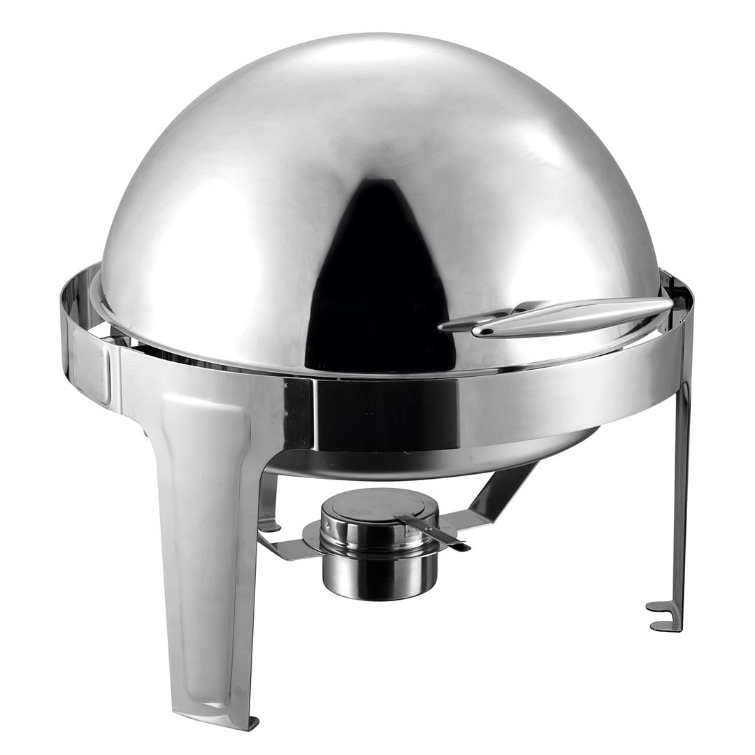 Stainless Steel Chafing Food Warmer Round Roll Top - 6L - Notbrand