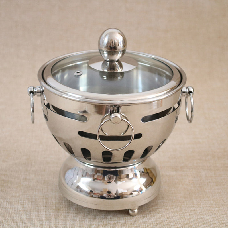 Stainless Steel Hot Pot With Glass Lid - Single - Notbrand