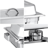 Dual Tray Stainless Steel Chafing Food Warmer - 4.5L - Notbrand