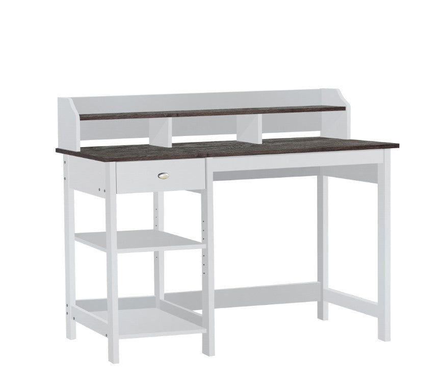 Jace Writing Desk In White And Grey Oak - 1.2m - Notbrand