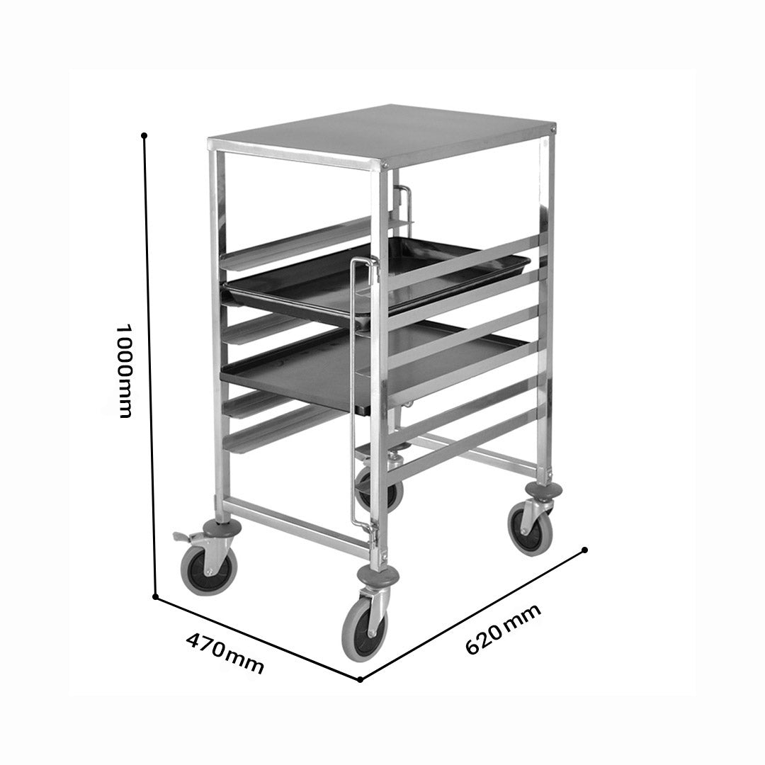 Gastronorm Stainless Steel Trolley - 7 Tier - Notbrand