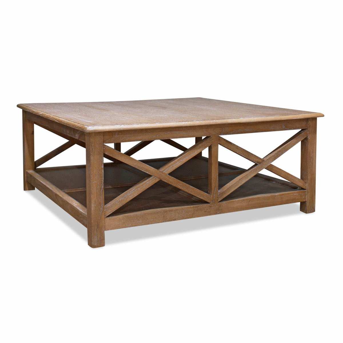 Hamptons Mindy Wood Coffee Table - Weathered Oak - NotBrand