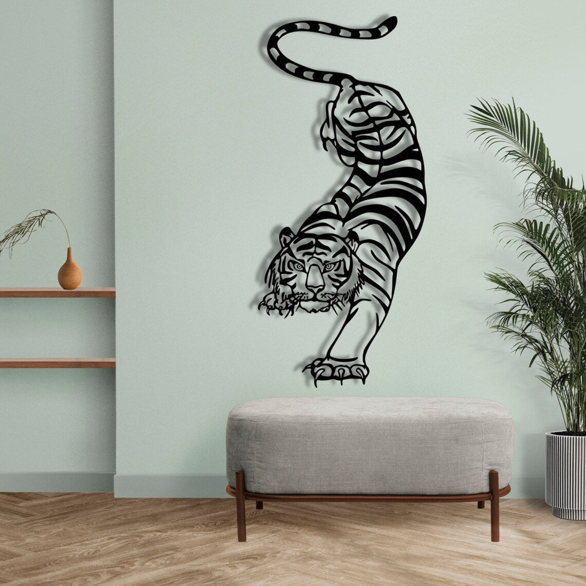 Tiger Metal Wall Art Decor - Notbrand