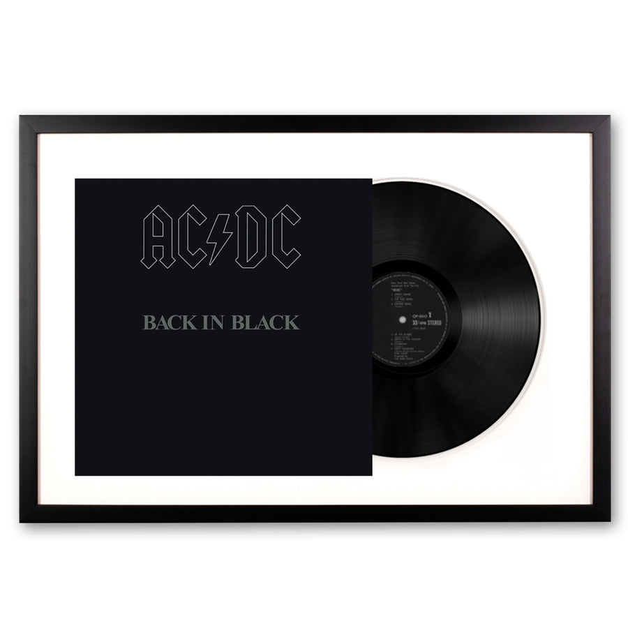 AC/DC Back in Black Framed Vinyl Album Art - Notbrand