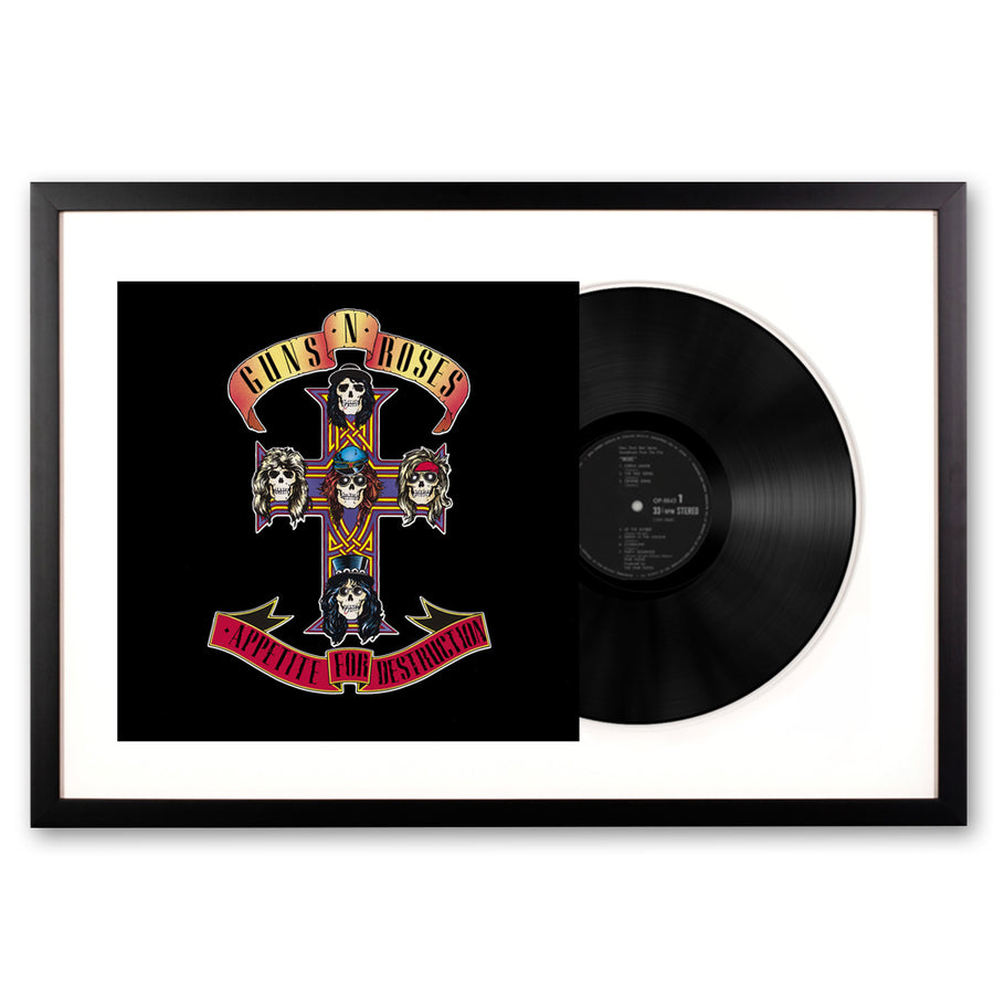 Guns and Roses Appetite for Destruction Framed Vinyl Album Art - Notbrand