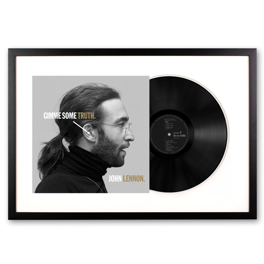 John Lennon Gimmie Some Truth Double Framed Vinyl Album Art - Notbrand