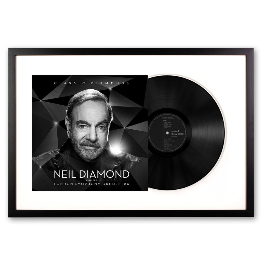 Neil Classic Diamonds with the London symphony orchestra Double Framed Vinyl Album Art - Notbrand