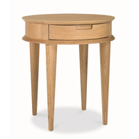 Scandinavian Lamp Side Table with Drawers - Natural - Notbrand