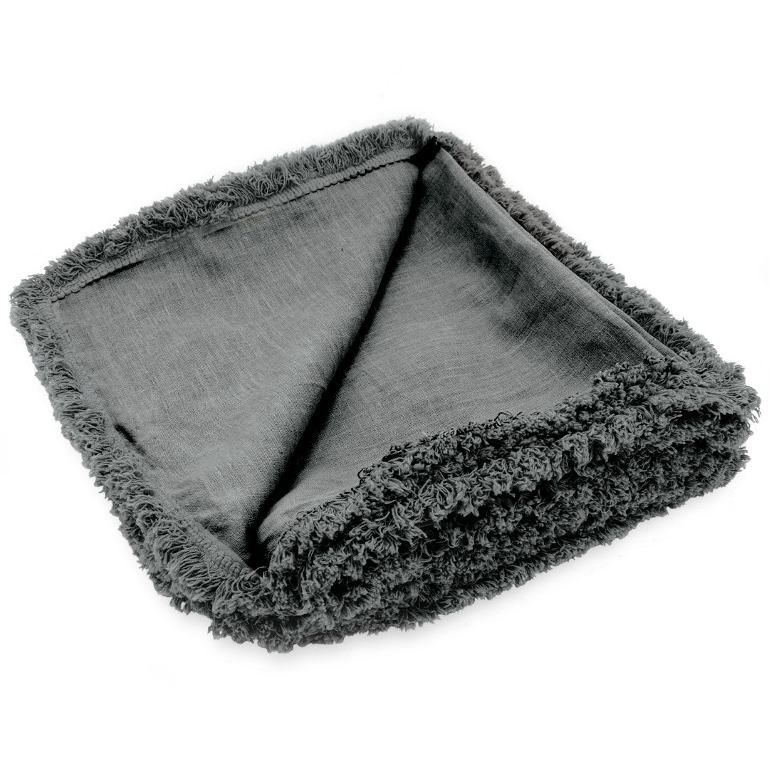 Patina Fringe Linen Tablecloth - Elephant - Notbrand