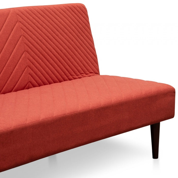 Marion 3 Seater Sofa Bed - Red Orange - Notbrand