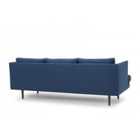 Milano 3 Seater Fabric Sofa - Navy - Notbrand