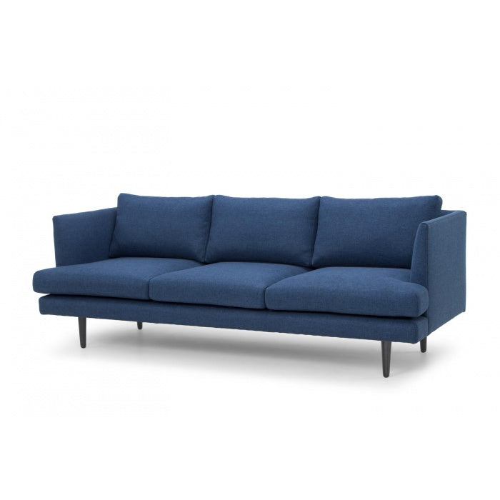 Milano 3 Seater Fabric Sofa - Navy - Notbrand