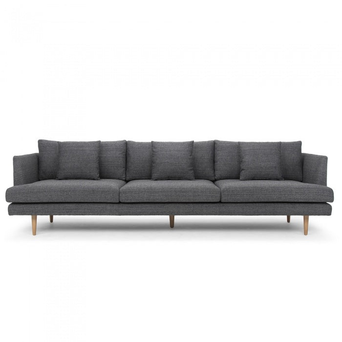 Milano 4 Seater Sofa - Metal Grey - Notbrand
