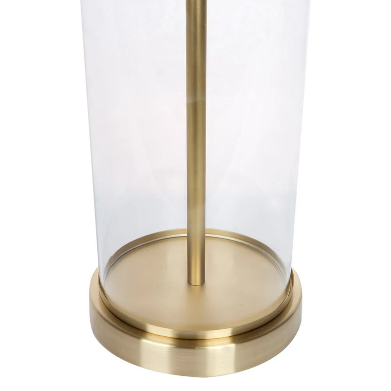 Left Bank Table Lamp - Brass Base with Natural Shade - Notbrand