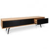 TV Unit With Black Drawers - Natural - Notbrand