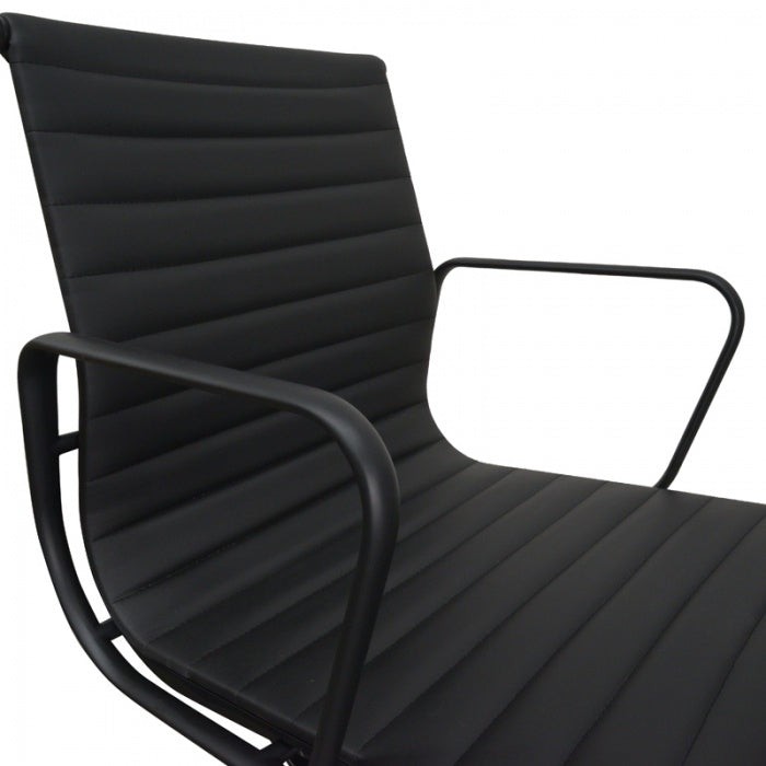 PU Leather Office Chair - Full Black - Notbrand
