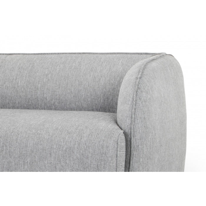 Aiden 3 Seater Left Chaise Sofa - Dark Texture Grey - Notbrand