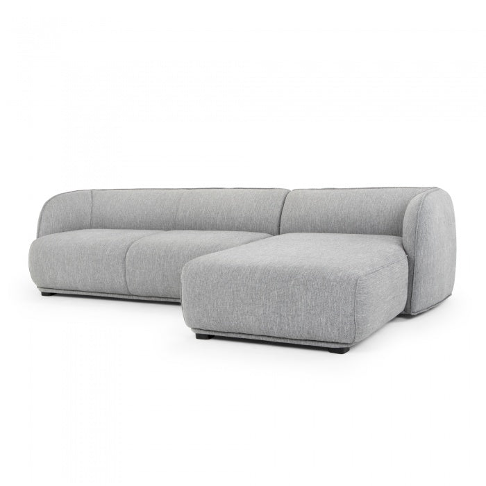 Thorin 3 Seater Right Chaise Sofa - Graphite Grey - Notbrand