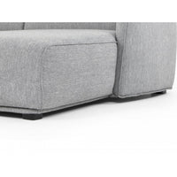 Thorin 3 Seater Right Chaise Sofa - Graphite Grey - Notbrand