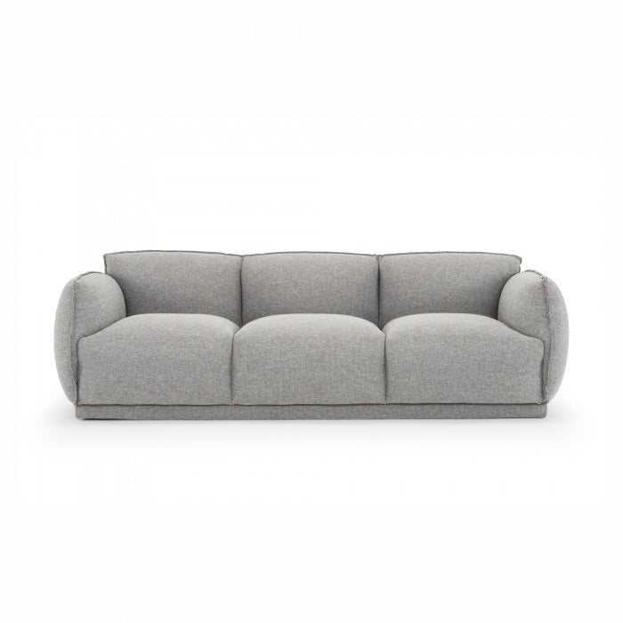 Jules 3 Seater Fabric Sofa - Dark Texture Grey - Notbrand