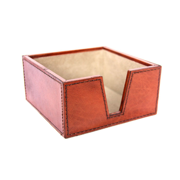 Tan Leather Note Pad Holder - Notbrand