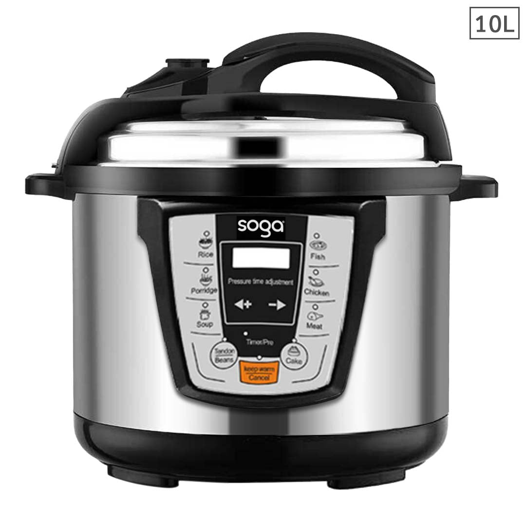 16 Multicooker Electric Stainless Steel Pressure Cooker - 10L - Notbrand