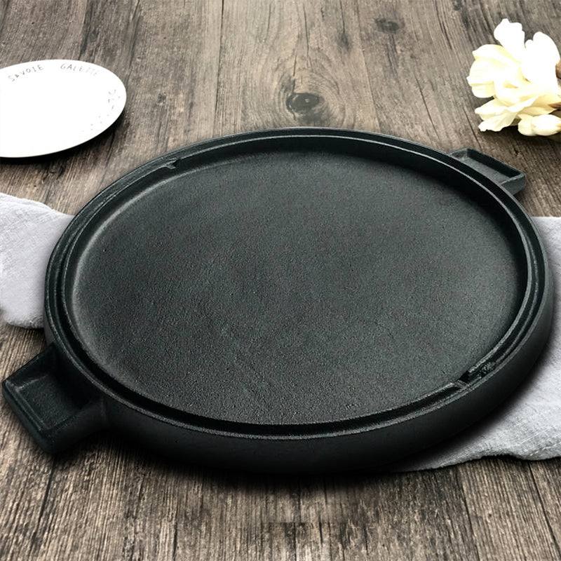 Cast Iron Frying Pan With Wooden Handle - 43cm - Notbrand