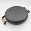 Cast Iron Frying Pan With Wooden Handle - 31cm - Notbrand