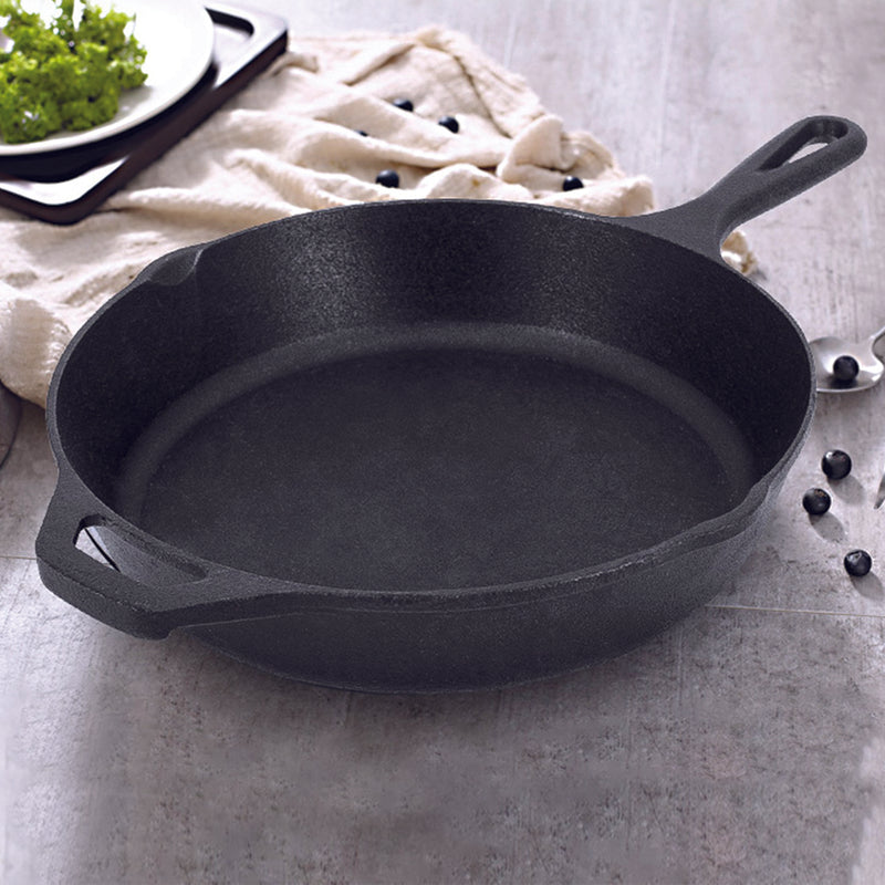 Round Cast Iron Frying Pan With Helper Handle -26cm - Notbrand