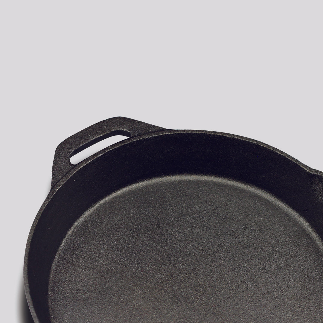 Round Cast Iron Frying Pan With Helper Handle -26cm - Notbrand