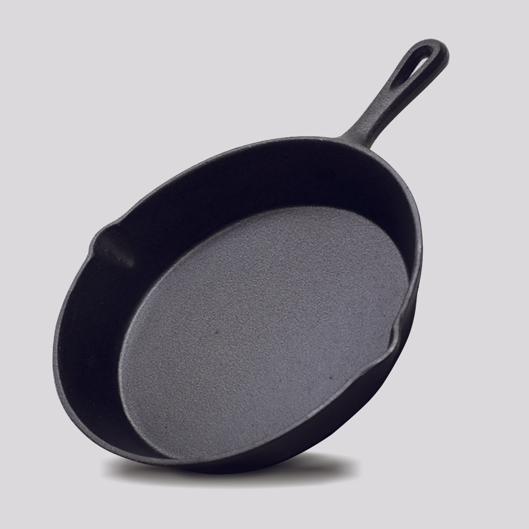 Round Cast Iron Skillet Frying Pan With Handle - 26cm - Notbrand
