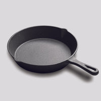Round Cast Iron Skillet Frying Pan With Handle - 26cm - Notbrand
