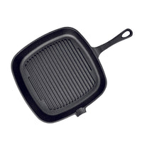 Square Ribbed Cast Iron Frying Pan - 23.5cm - Notbrand