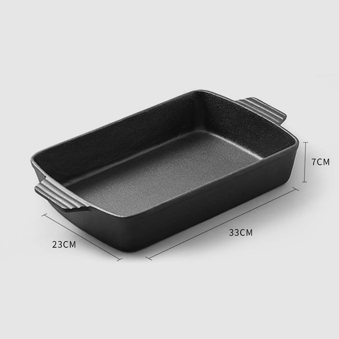 Cast Iron Baking Roasting Dish Pan - 33cm - Notbrand