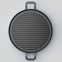 Ribbed Cast Iron Frying Pan - 28cm - Notbrand