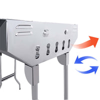 Stainless Steel Skewers BBQ Grill - 6-8 Persons - Notbrand
