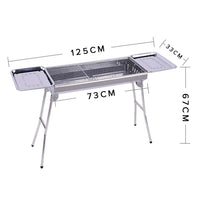 Stainless Steel Skewers BBQ Grill With Side Tray - 6-8 Persons - Notbrand