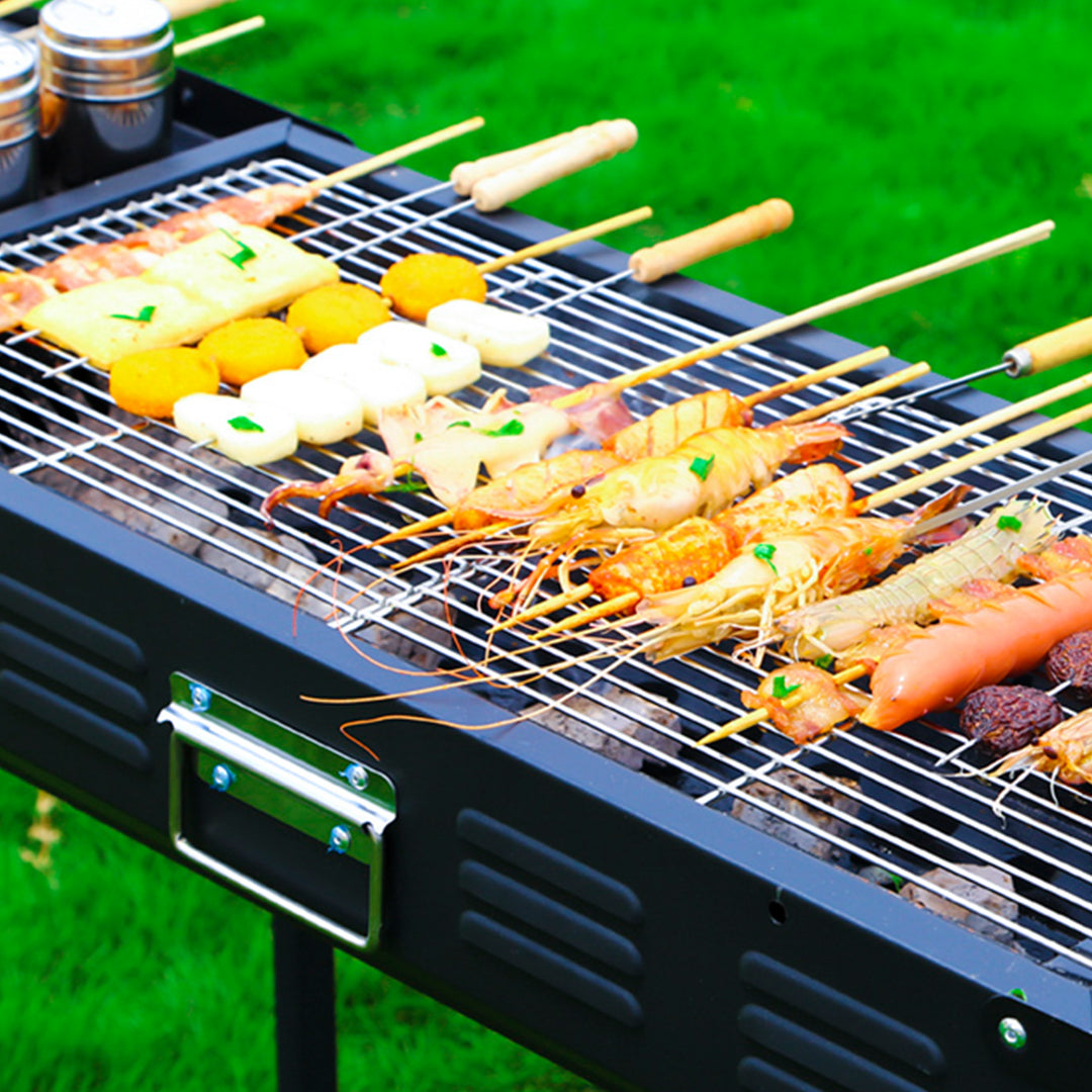 Portable Folding Thick Box-Type Charcoal Grill - 72cm - Notbrand