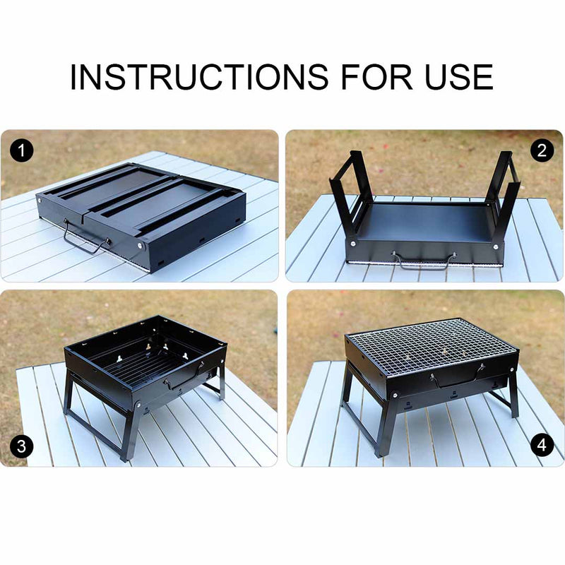 Portable Mini Folding BBQ Grill Box - Notbrand