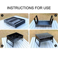 Portable Box-Type Charcoal Grill - 43cm - Notbrand