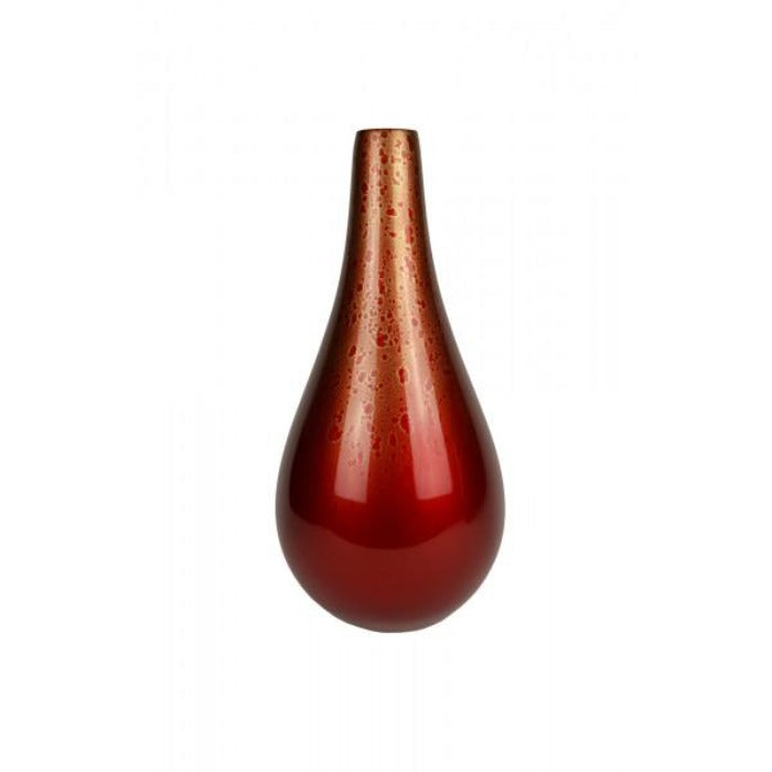 Aleisha Hand-Painted Lacquer Vase - Red - Notbrand