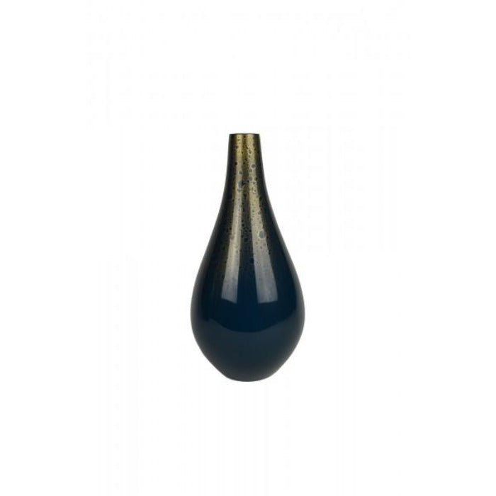 Aleisha Hand-Painted Lacquer Vase - Blue - Notbrand