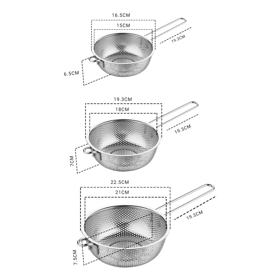 Stainless Steel Colander Set with Handle - Notbrand