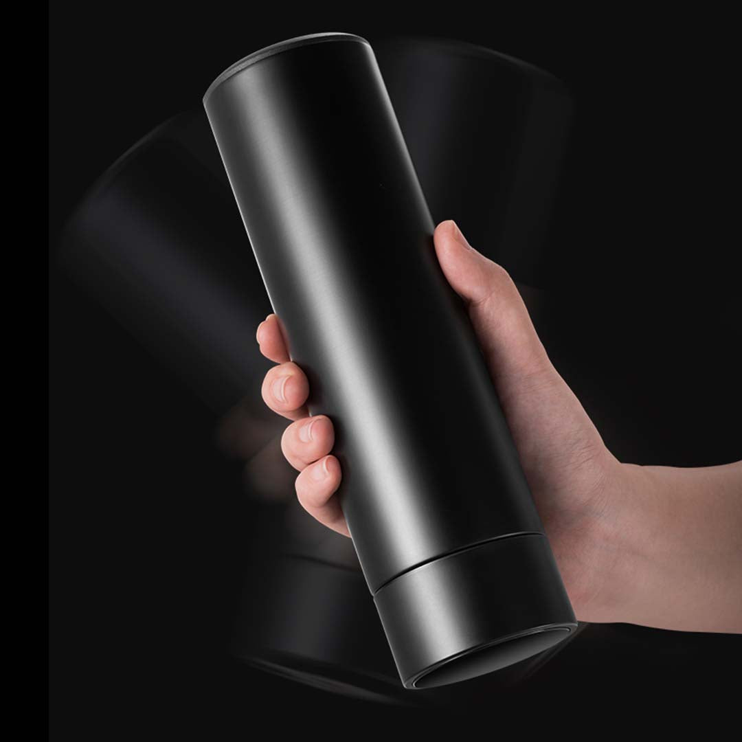 Smart Vacuum Flask Thermometer Bottle - White - Notbrand