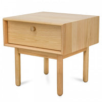 Lamp Side Table with Drawer - Natural - Notbrand
