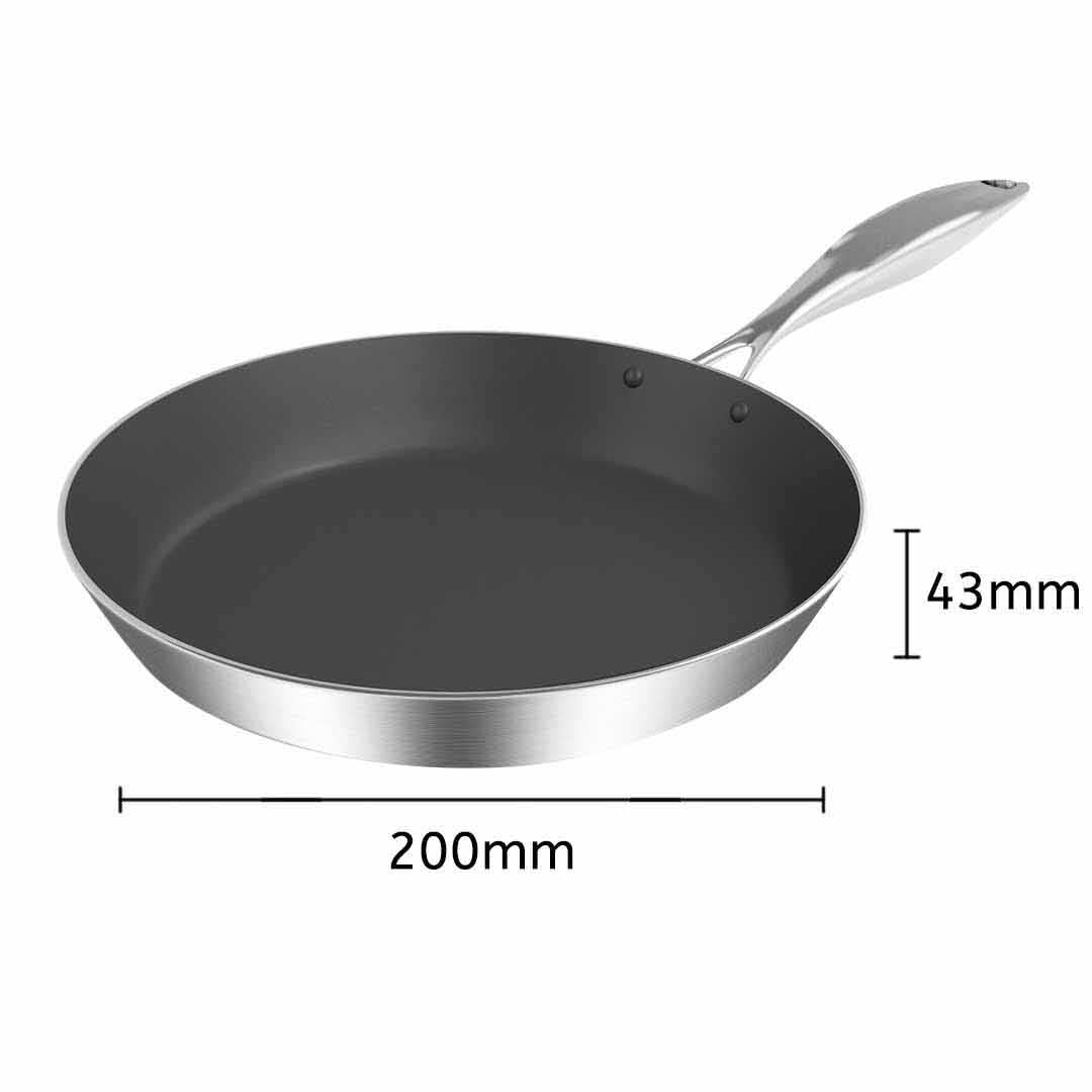STAINLESS STEEL 20CM FRYING PAN NON STICK - Notbrand